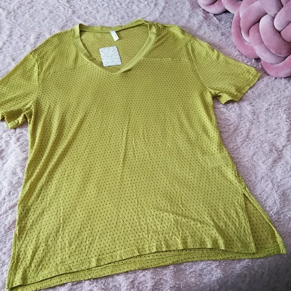 Free People 💞 Perforated Jersey Style Top